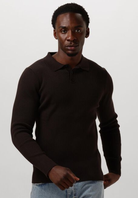 Braune DRYKORN Polo-Shirt TESUAN - large