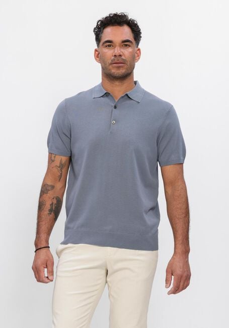Blaue PROFUOMO Polo-Shirt POLO SS LUXURY BASIC - large