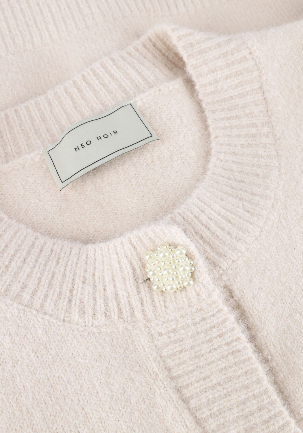 Beige NEO NOIR Pullover TRUDY DECO KNIT CARDIGAN - large
