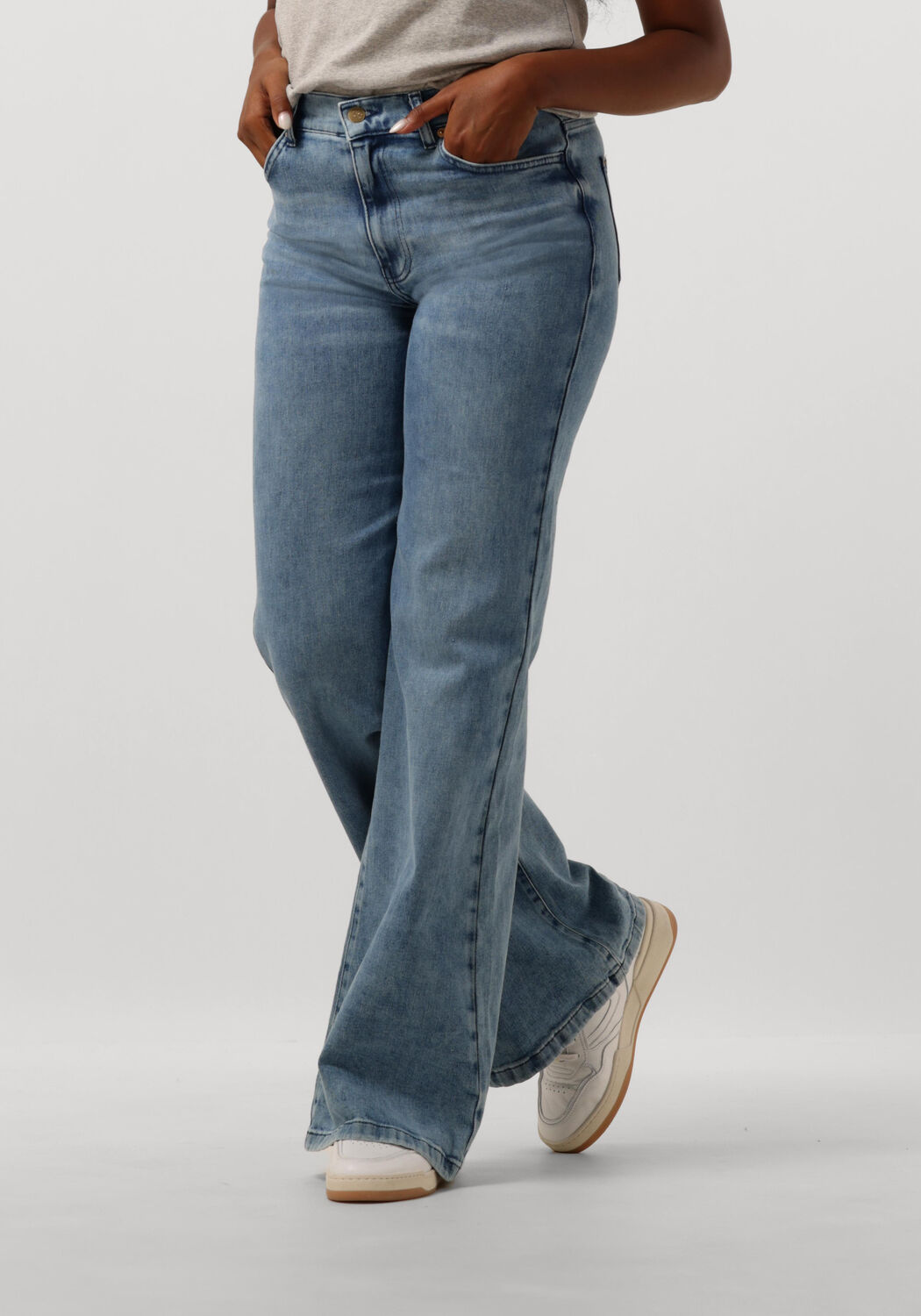 Blaue CO'COUTURE Wide jeans DORYCC BLEACH LONG JEANS