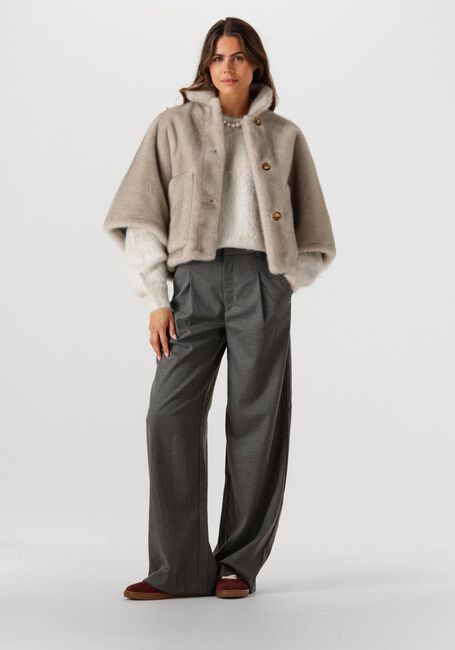 Graue GESTUZ Weite Hose GZPAULA MELANGE MW WIDE PANTS - large