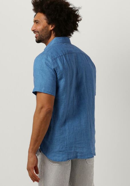 Blaue TOMMY HILFIGER Casual-Oberhemd PIGMENT DYED LINEN RF SHIRT S/S - large
