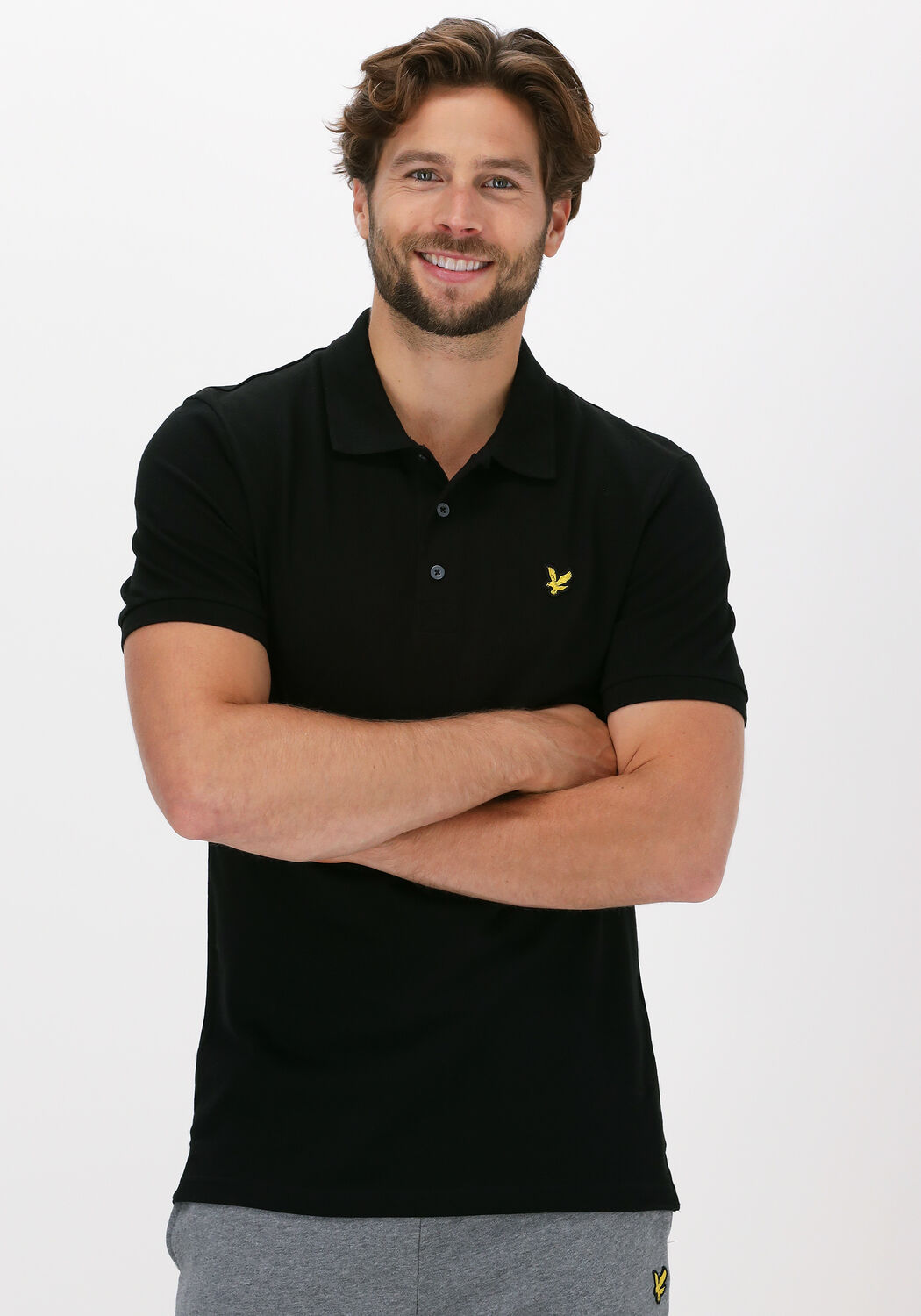 schwarze lyle scott polo shirt plain polo shirt