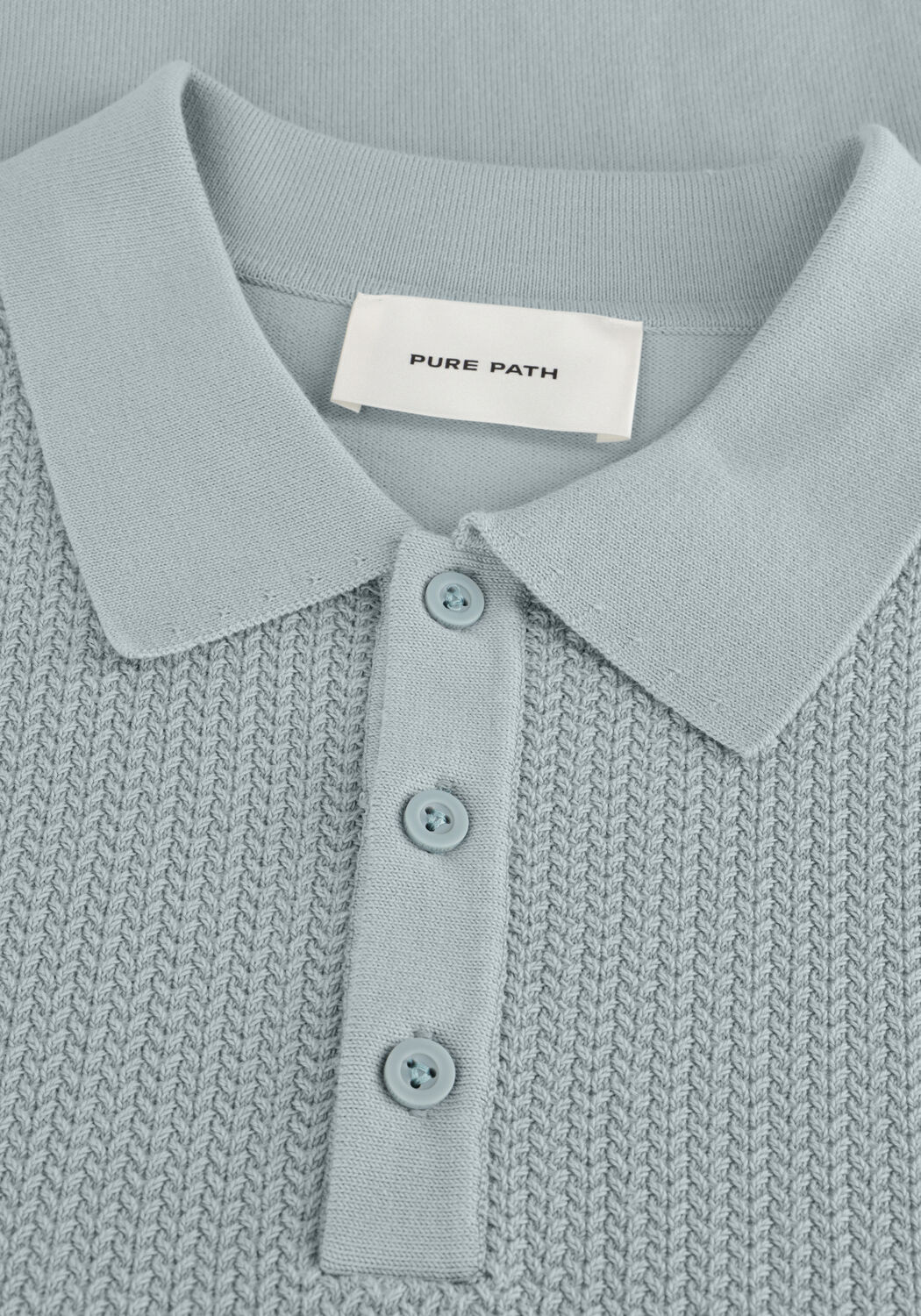 Hellblau PURE PATH Polo-Shirt REGULAR FIT POLO SS KNITWEAR - large