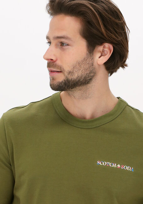 Grüne SCOTCH & SODA T-shirt JERSEY LOGO TEE IN ORGANIC COTTON - large