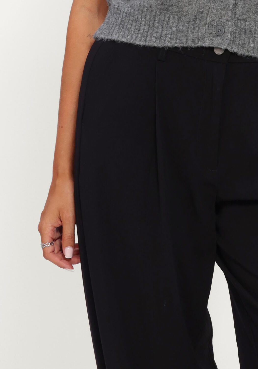 Schwarze MAC Weite Hose 0231 FLOATING CREPE - large