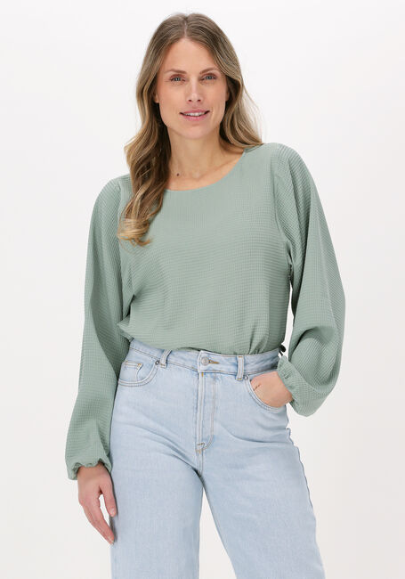 Grüne ANOTHER LABEL Blusen MAJA WAFFLE TOP - large