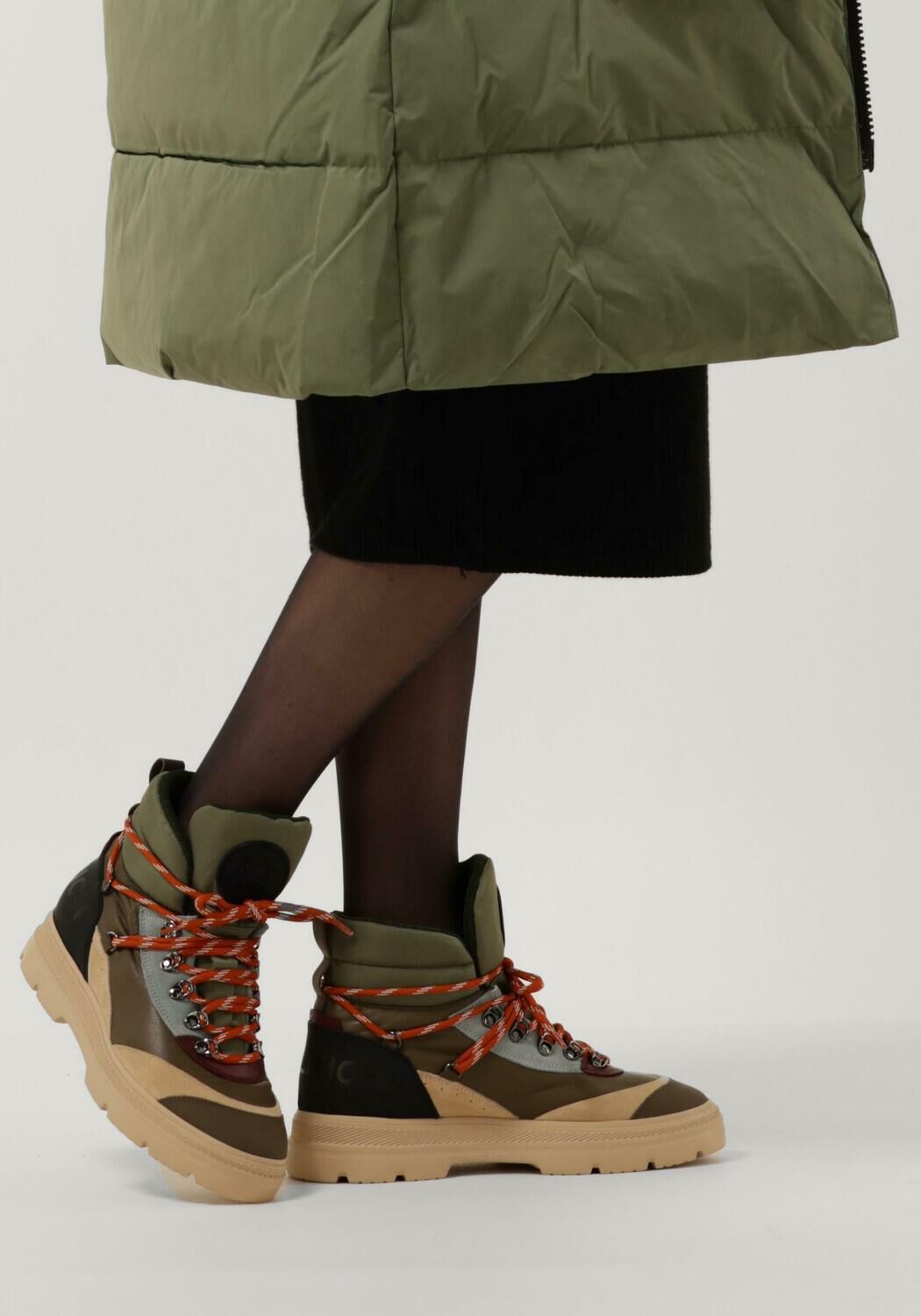 Gr&uuml;ne WOOLRICH Schn&uuml;rboots RETRO HIKING BOOT GUM - large