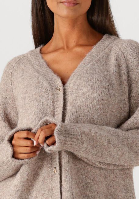Braune SUMMUM Strickjacke CARDIGAN COZY MELANGE LUREX KNIT - large