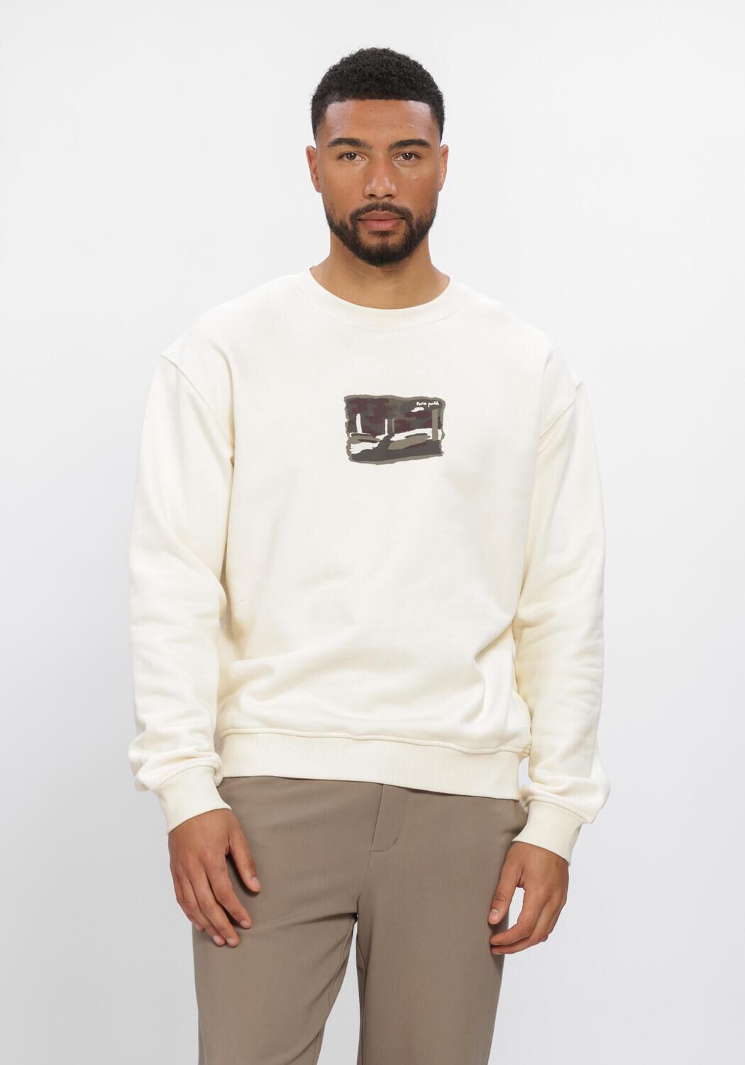 Creme PURE PATH Sweatshirt INTO THE WOODS - large