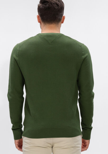 Olive TOMMY HILFIGER Pullover SEASONAL STRUCTURE CNECK - large