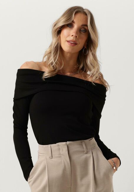 Schwarze SELECTED FEMME Tops & T-shirts SLFEFFIE LS OFF-SHOULDER TOP - large