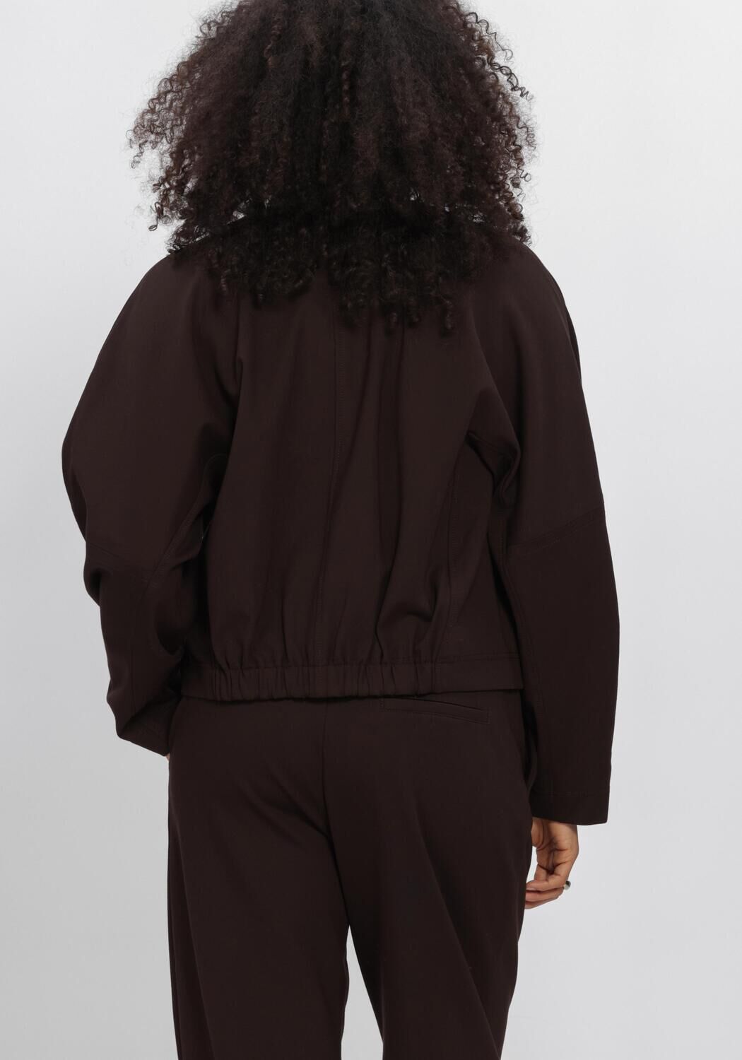 Braune SUMMUM Strickjacke JACKET PUNTO MILANO - large