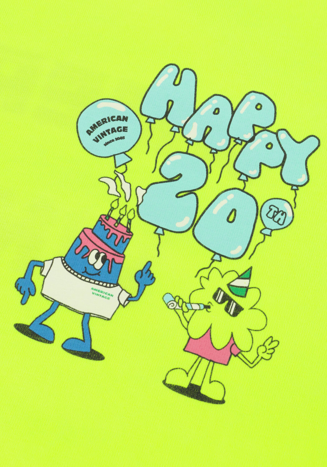 Gelbe AMERICAN VINTAGE T-shirt FIZVALLEY - large