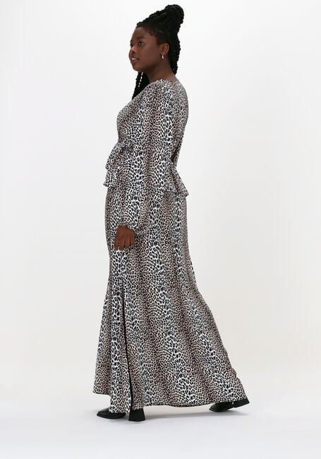 Beige NOTES DU NORD Maxikleid ALICIA LEOPARD DRESS - large