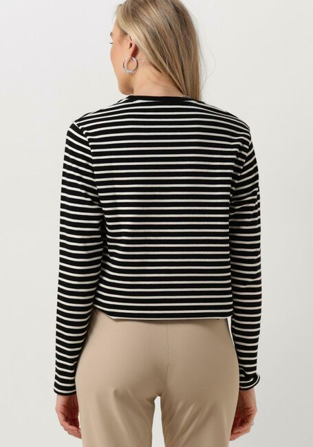 Schwarze PENN & INK Pullover SWEATER STRIPE - large