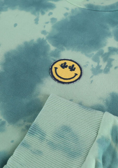 Blaue KULTIVATE Sweatshirt SW SMILE DYE - large
