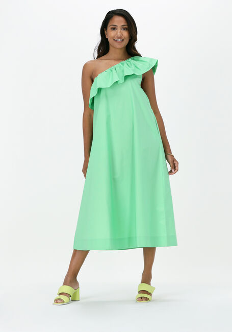 Grüne SECOND FEMALE Midikleid JUTTA ONE SHOULDER DRESS - large