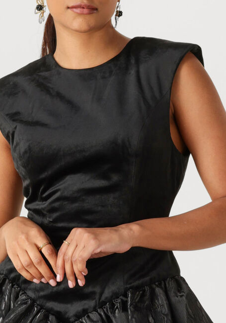 Schwarze Y.A.S. Minikleid YASSARAH SL BUBBLE HEM DRESS - large