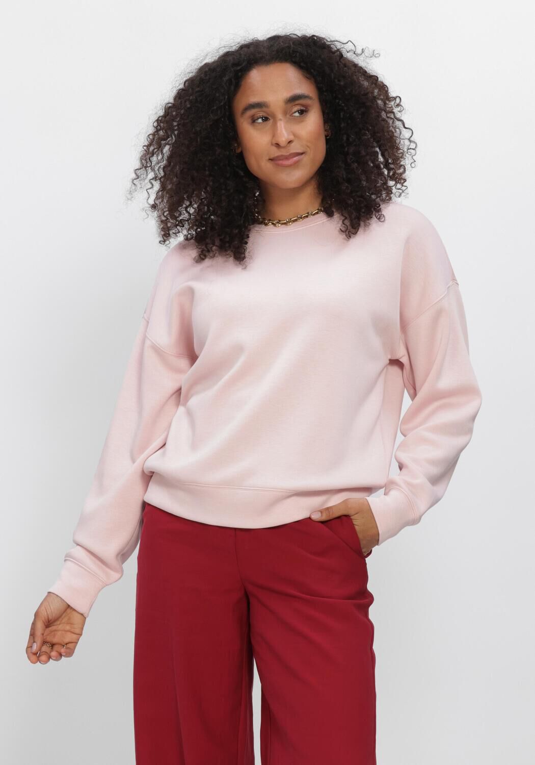 Hell-Pink MSCH COPENHAGEN Sweatshirt MSCHIMA Q SWEATSHIRT - large