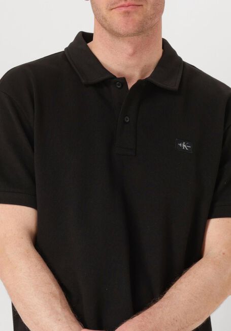 Schwarze CALVIN KLEIN Polo-Shirt WOVEN LABEL POLO - large