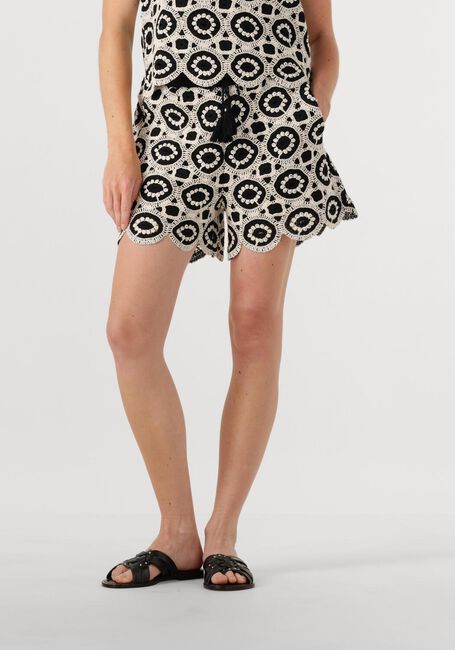Weiße SUMMUM Kurze Hose WIDE LEG SHORTS CROCHET JERSEY - large