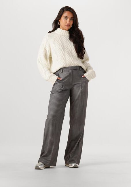 Weiße ANOTHER LABEL Pullover BECKA KNITTED PULL L/S - large