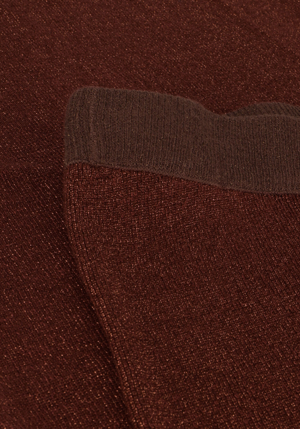 Braune MINUS Weite Hose ALLIE HIGH WAISTED WIDE LEG METALLIC KNIT PANT - large