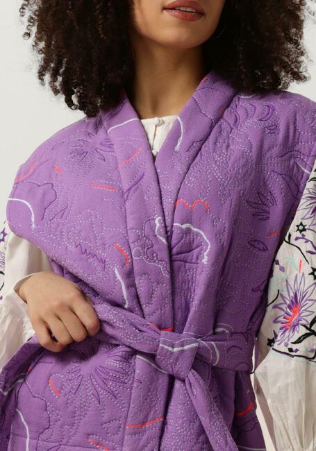 Lila POM AMSTERDAM Gilet QUILTED PURPLE GILET - large