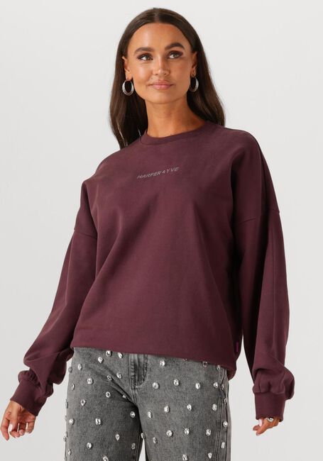 Bordeaux HARPER & YVE Sweatshirt RHINESTONE-SW - large