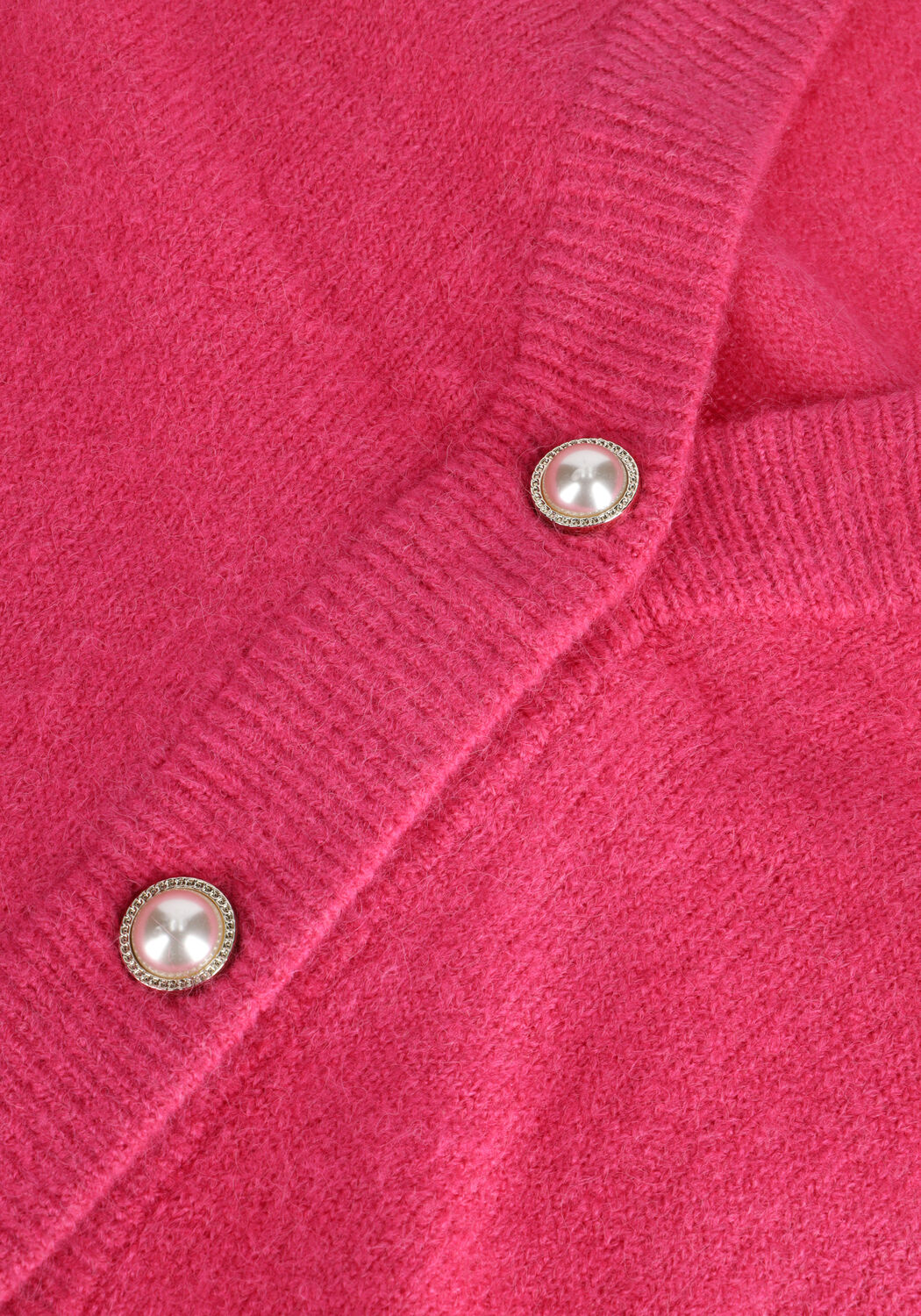 Fuchsie OBJECT Strickjacke NONSIA L/S SHORT CARDIGAN - large