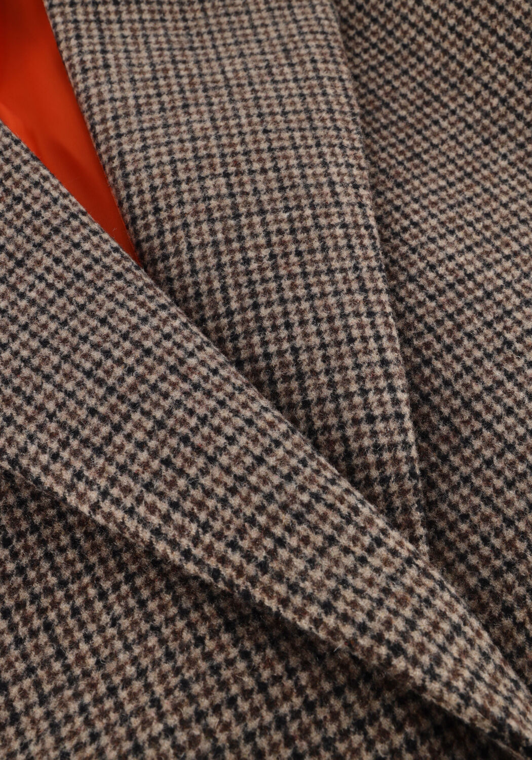 Braune ALIX THE LABEL M&auml;ntel LADIES WOVEN CHECKED COAT - large