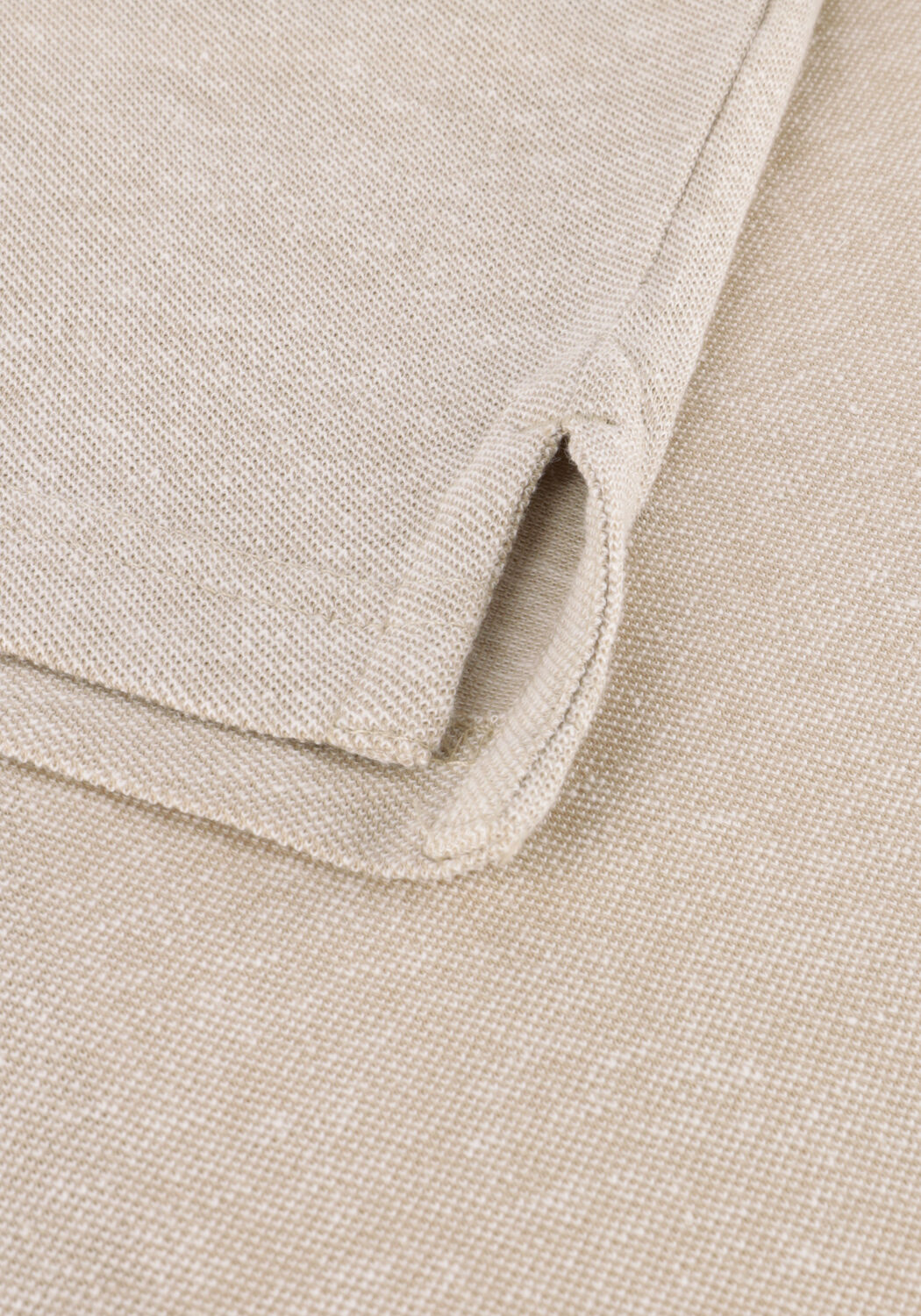 Beige TOMMY HILFIGER Polo-Shirt LINEN PIQUE REG POLO - large