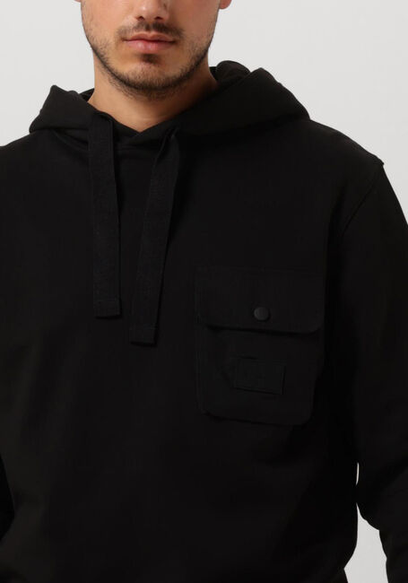 Schwarze CALVIN KLEIN Sweatshirt MIX MEDIA POCKET HOODY - large