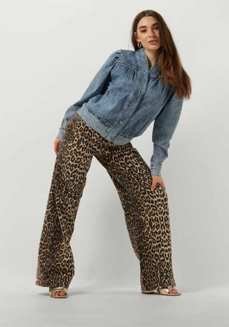Leopard CO'COUTURE Mom jeans LEO DENIM PANEL PANT - large