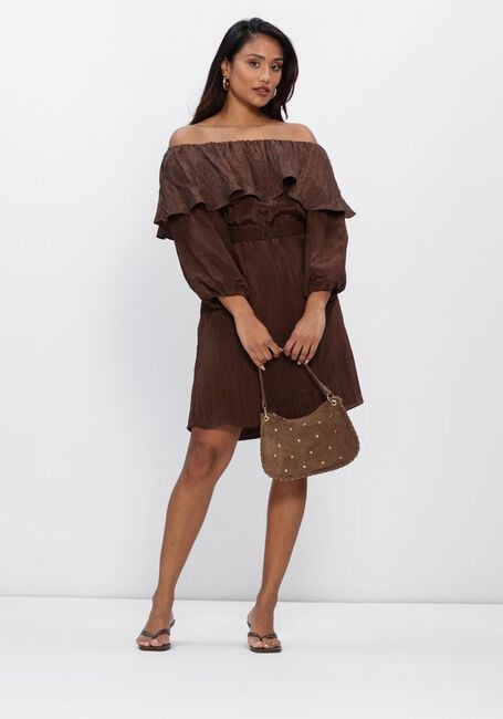 Braune DANTE6 Minikleid KYO VOLANT MINI DRESS - large