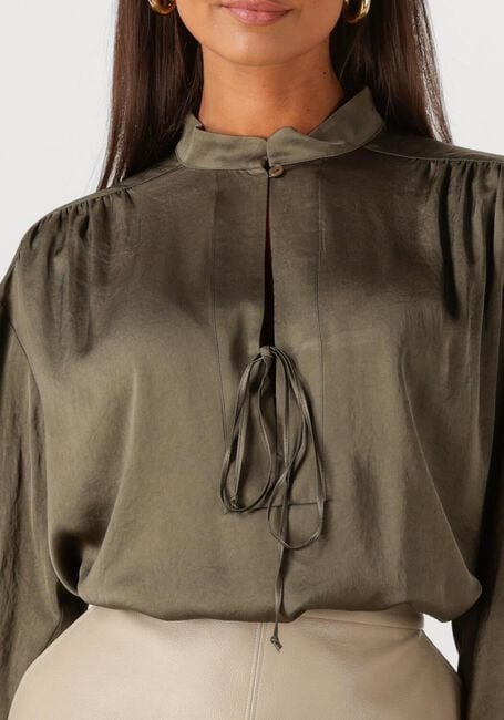 Olive SUMMUM Blusen TOP BOW SILKY TOUCH - large