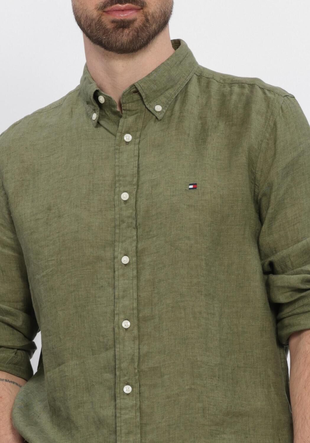 Gr&uuml;ne TOMMY HILFIGER Casual-Oberhemd PIGMENT DYED LI SOLID RF SHIRT - large