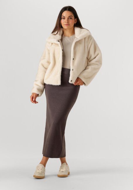 Ecru NUKUS Fake-Fur-Jack PLEUN JACKET - large