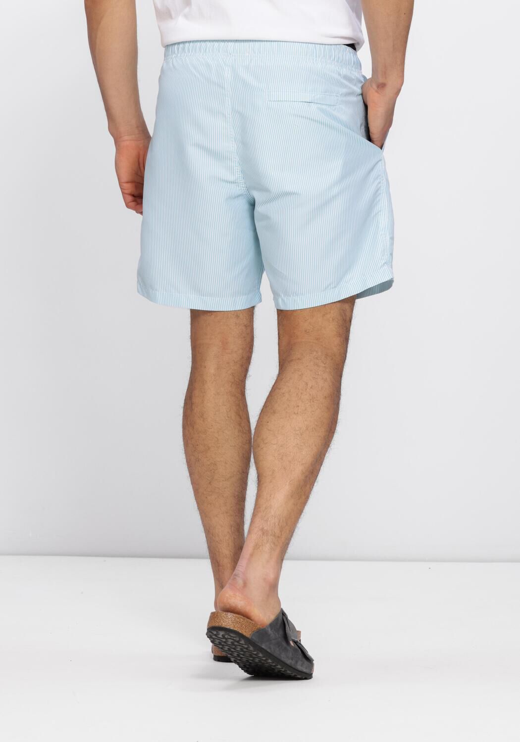 Blaue SHIWI Badehosen MIKE SWIM SHORTS 7 INCH FINE STRIPE - large