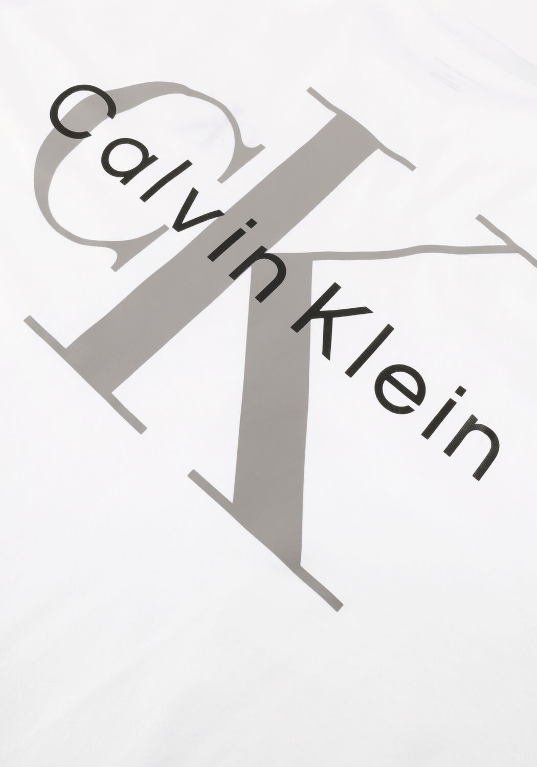 Wei&szlig;e CALVIN KLEIN T-shirt SS 30S CLASSIC BACK MONOLOGO TEE - large