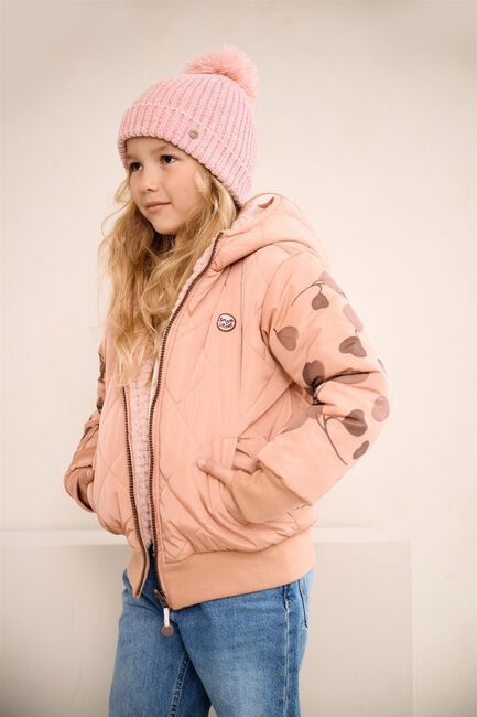 Hell-Pink NONO Jack BOMBY REVERSIBLE HOODED JACKET WITH PRINT AT SLEEVE - large