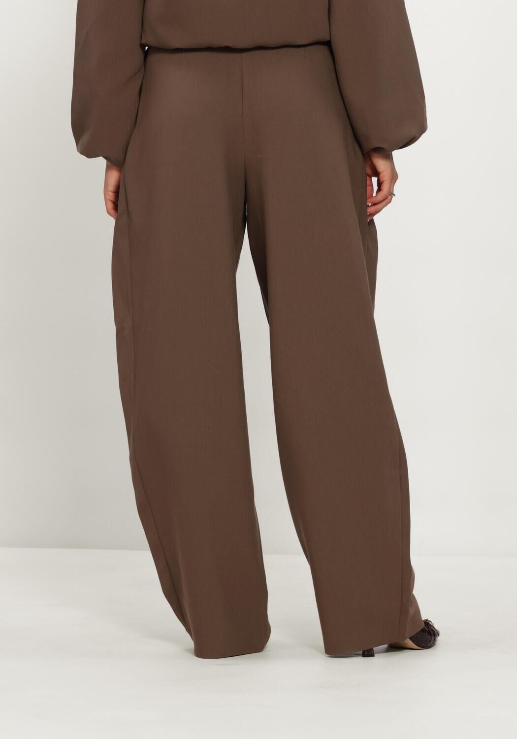 Braune LINA LOCCHI Weite Hose LL-BERYL - large