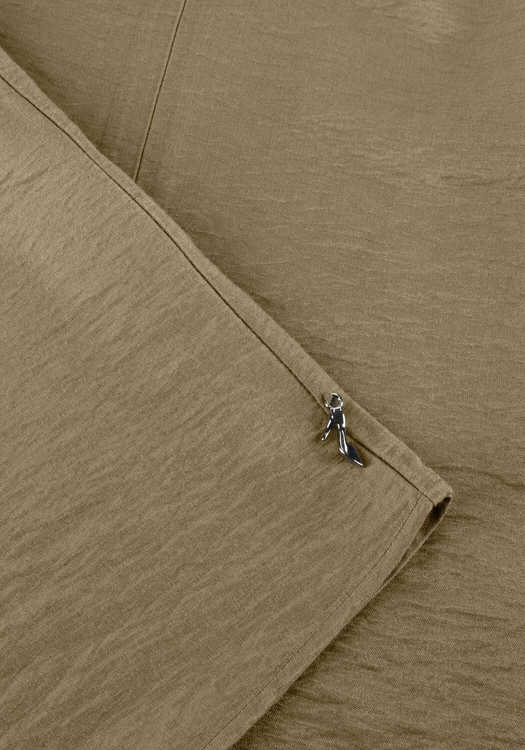 Khaki JANSEN AMSTERDAM Top ORLA TOP WS 306 SLEEVELESS TRANSPARANT BOW AT SHOULDER - large