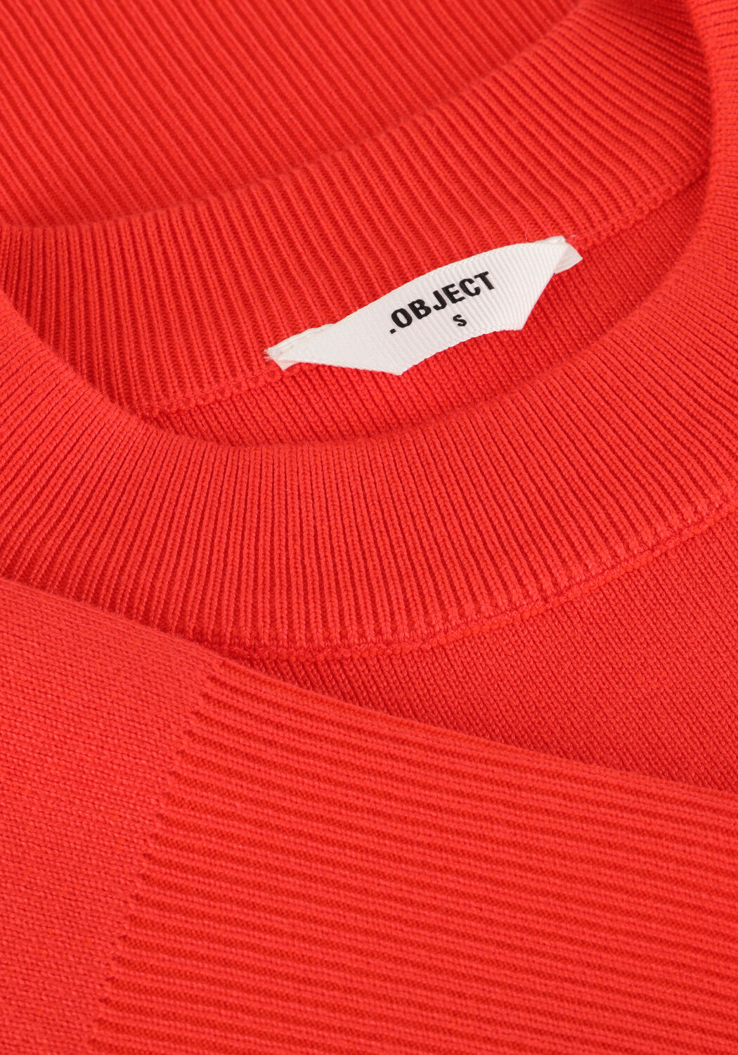 Rote OBJECT Pullover OBJELLY L/S OZ O-NECK KNIT DIV - large