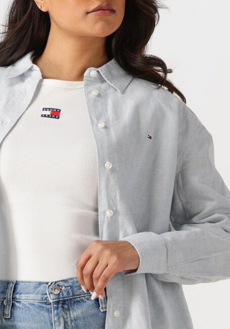 Hellblau TOMMY JEANS Blusen TJW RLX LINEN SHIRT - large