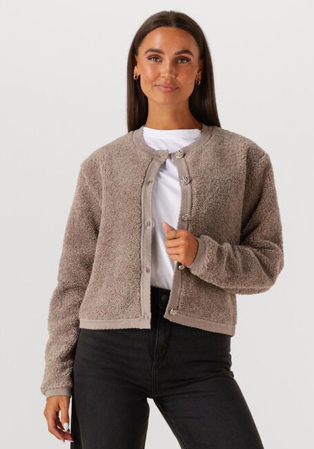 Sand NEO NOIR Pullover LIMO FLUFFY KNIT CARDIGAN - large