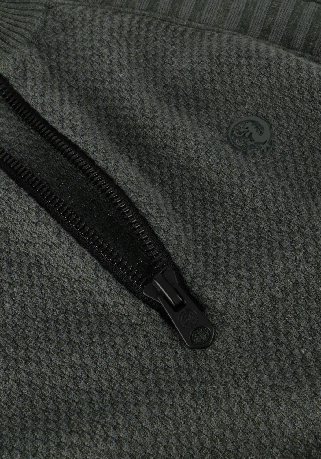 Gr&uuml;ne CAST IRON Pullover HALF ZIP COLLAR COTTON HEATHER PLATED BLEND - large