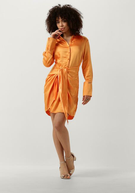 Orangene COLOURFUL REBEL Minikleid METTE SATIN WRAP DRESS - large