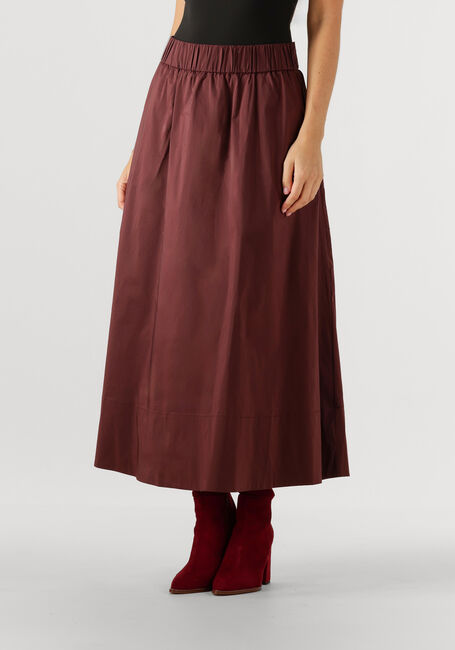 Bordeaux NEO NOIR Midirock YARA LONG POPLIN SKIRT - large